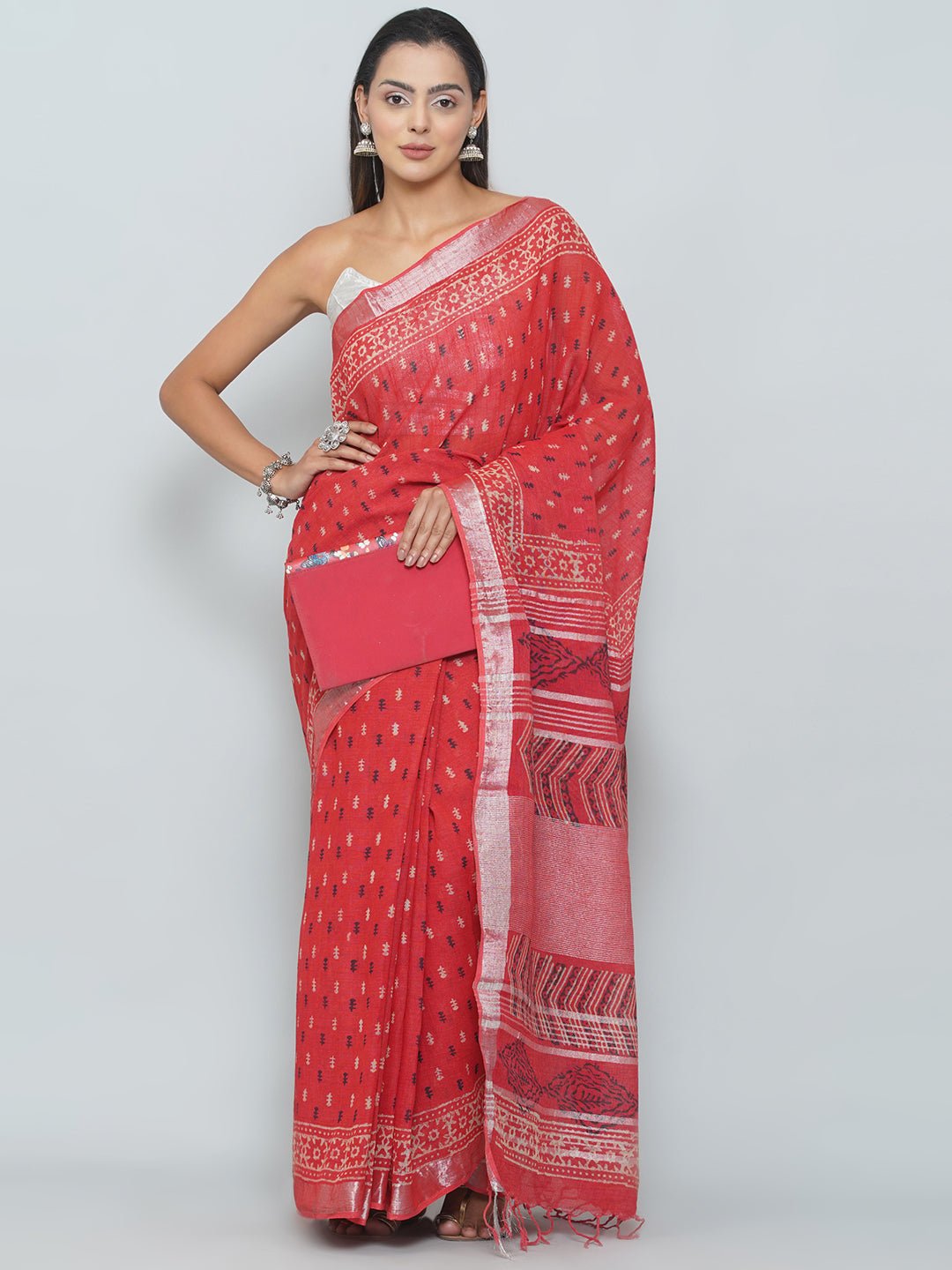 Linen cotton Saree -