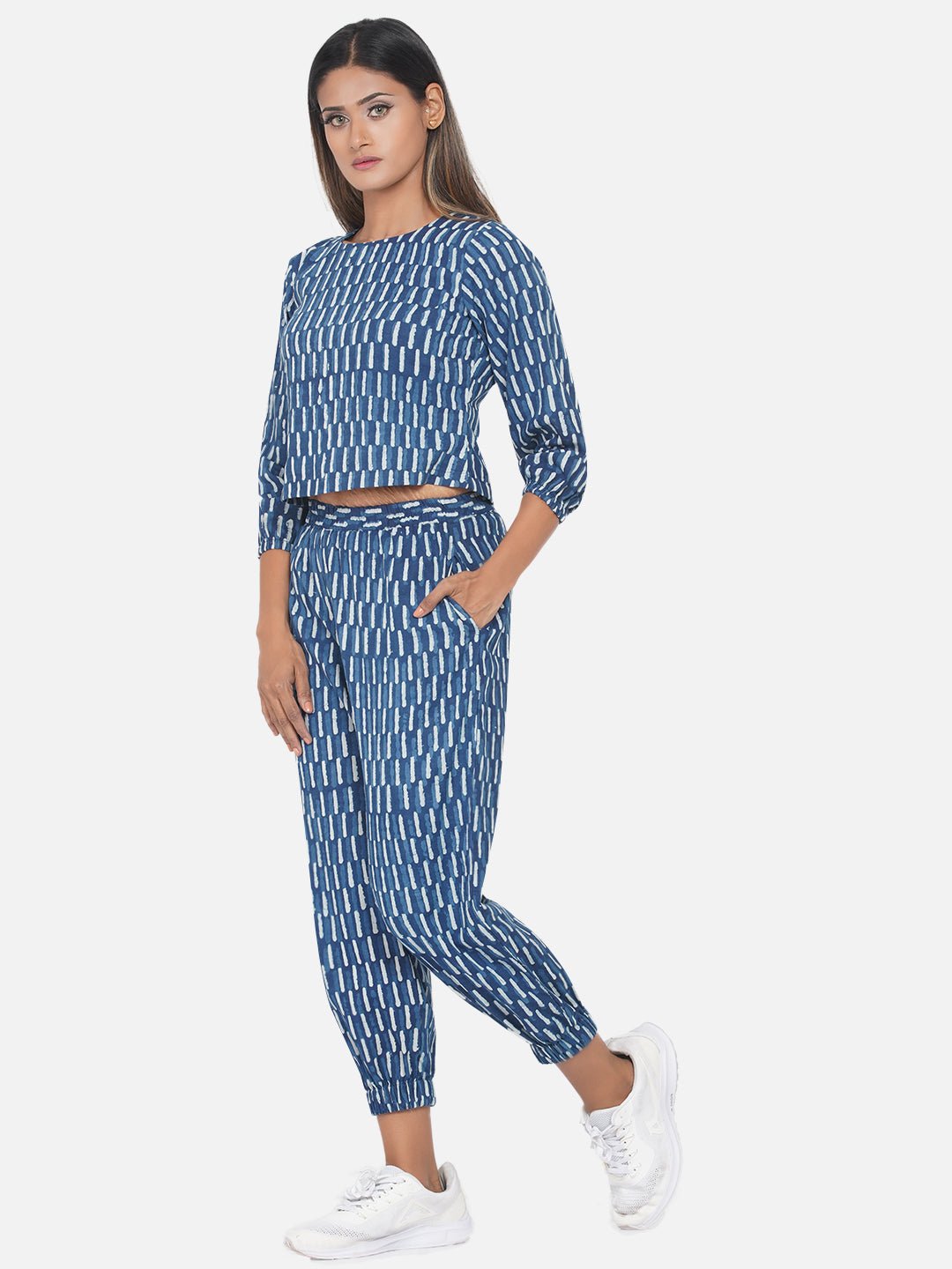 Indigo Crop Top Joggers -