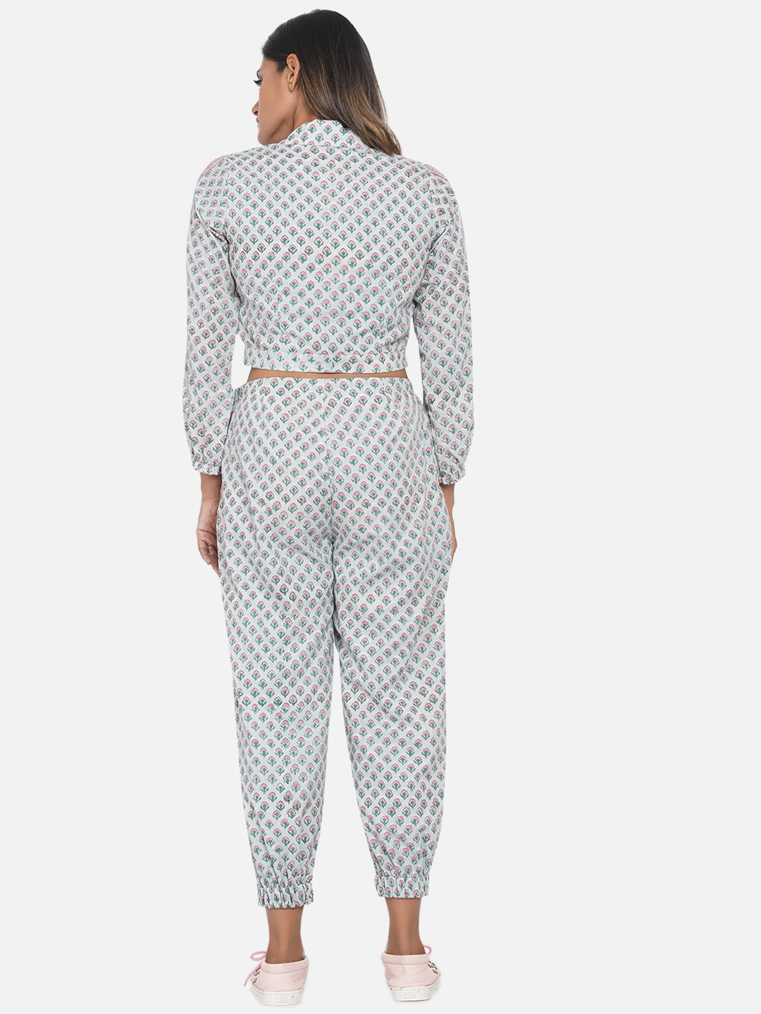 Blue Sanganeri Knot Shirt Joggers