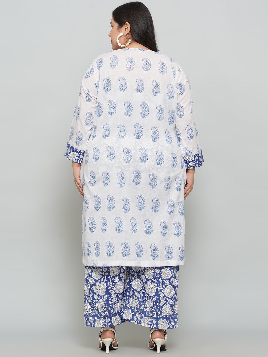 Blue Sanganeri 3 Piece Set -Clothing