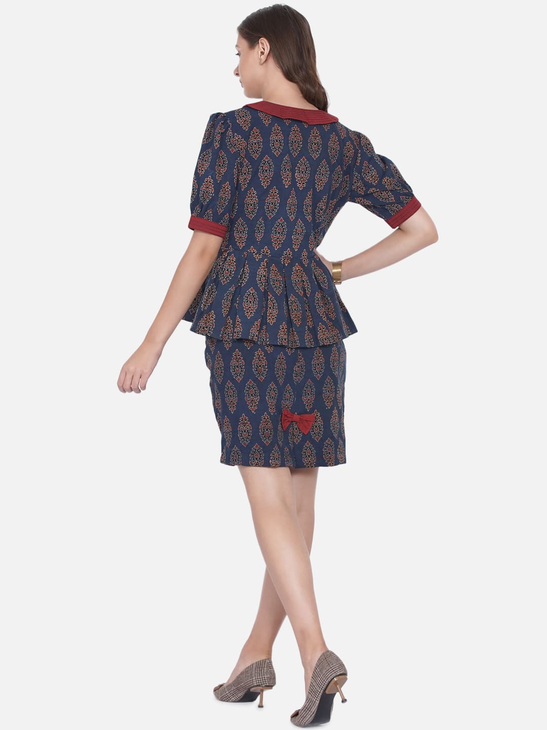 Indigo Ajrakh Skirt & Top