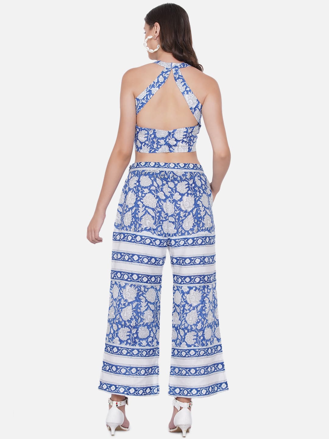 Blue Sanganeri Co-ord Set
