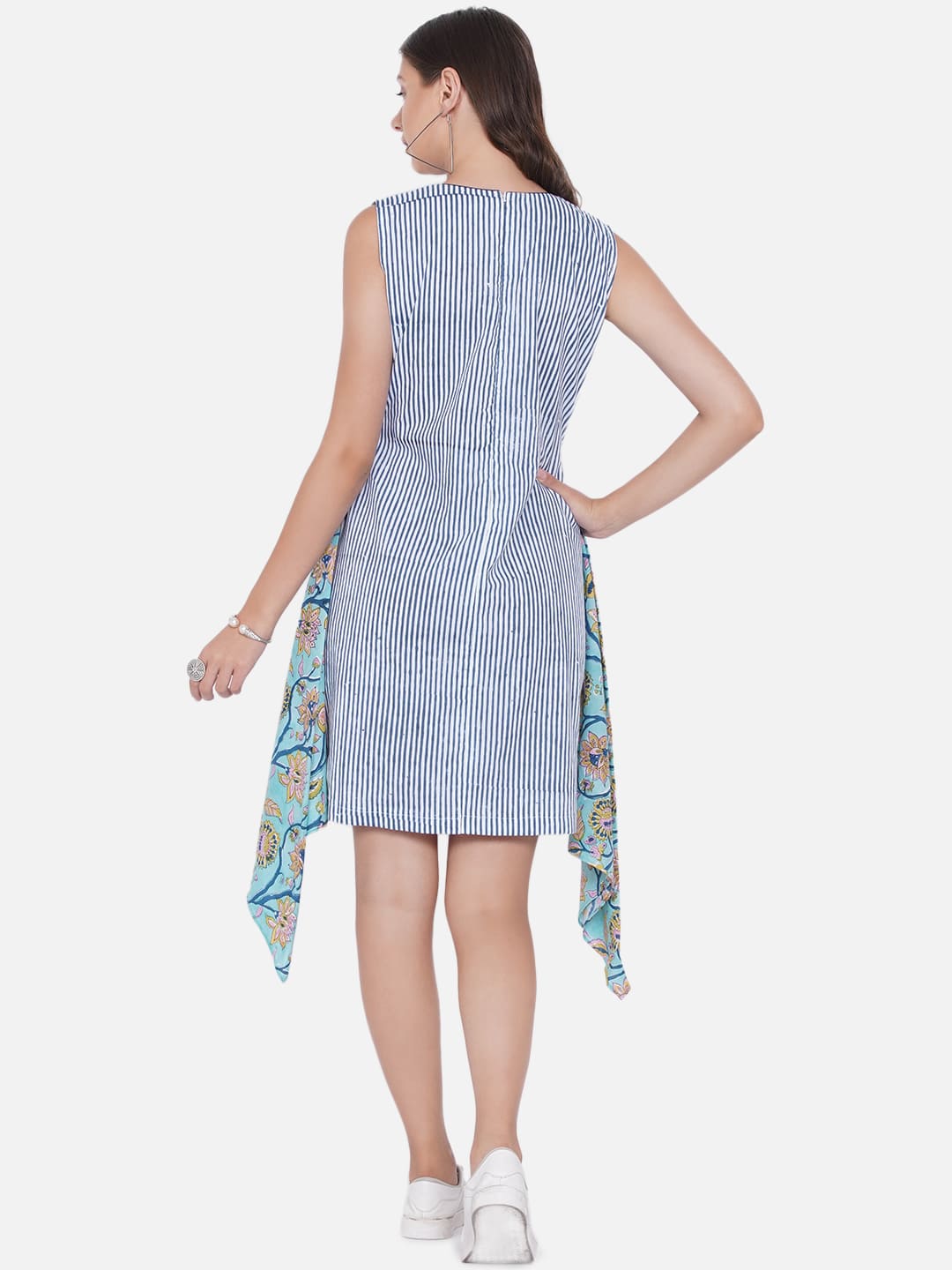 Blue Stripe with Sanganeri Drape