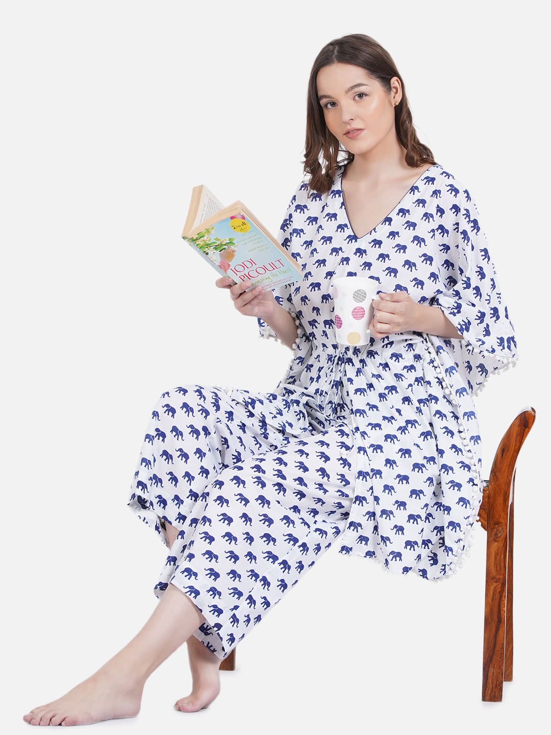 Bagru Kaftan Pant Set