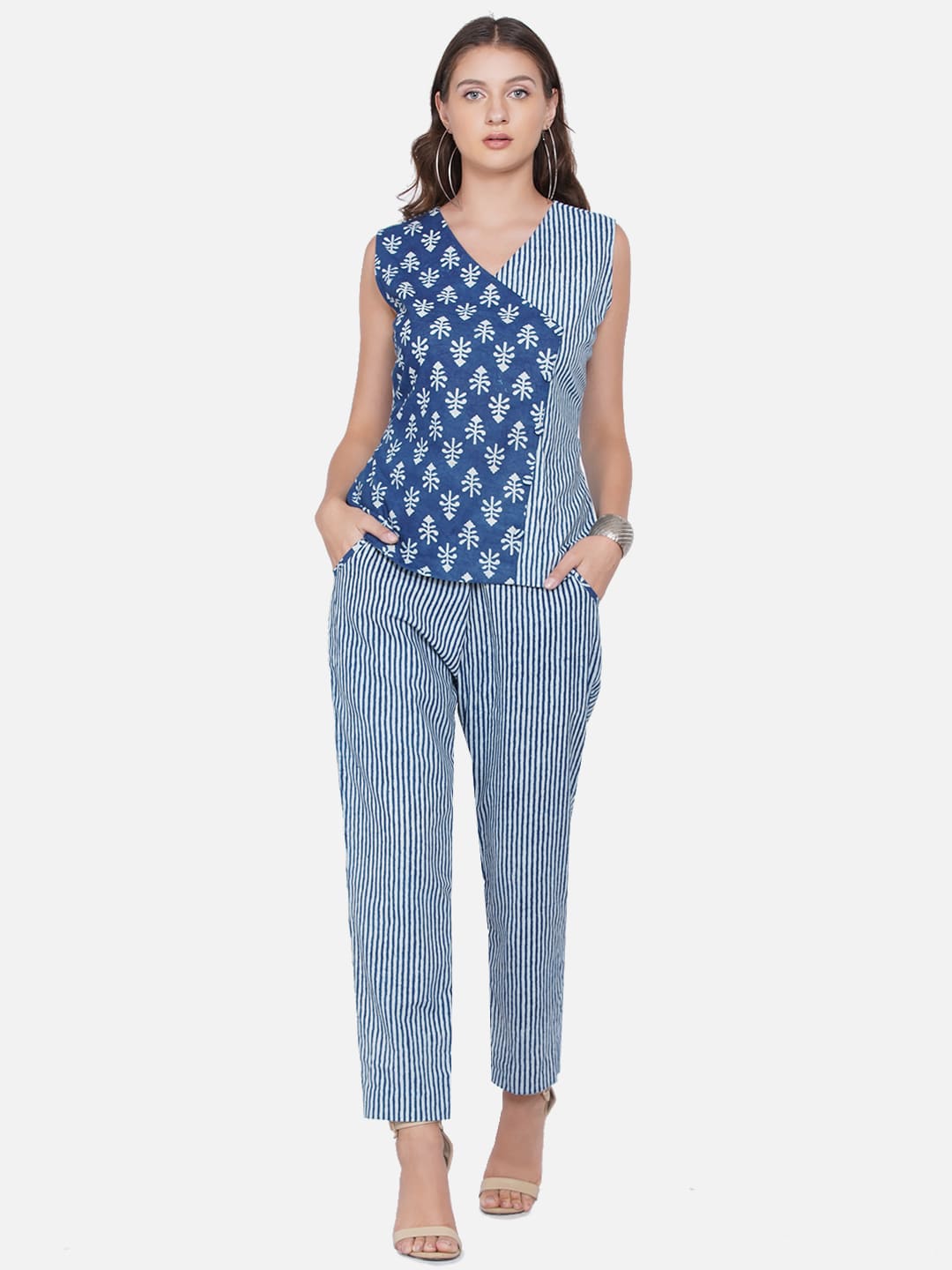 Indigo Stripe Co-ord Set