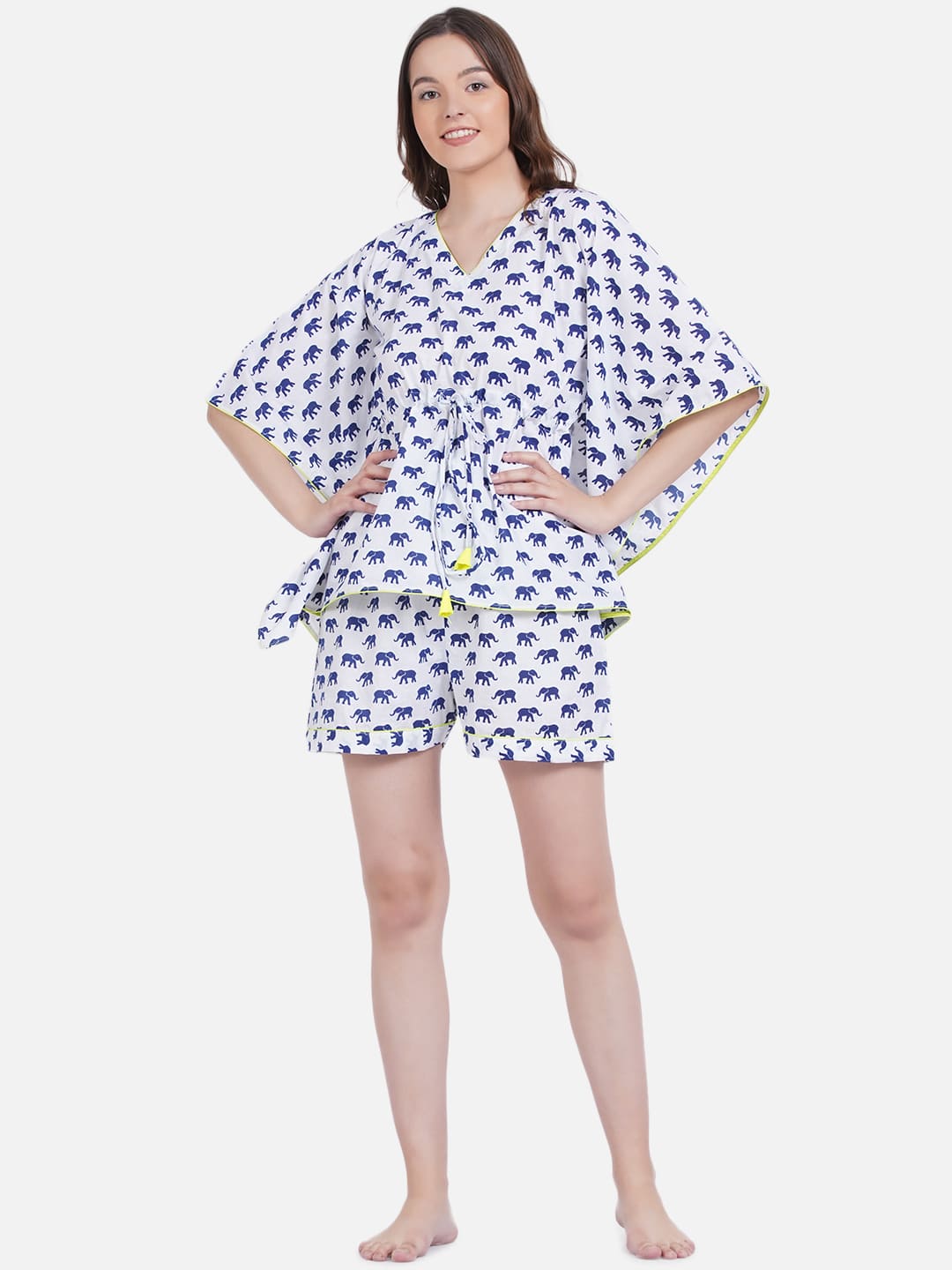 Bagru Kaftan Short Set