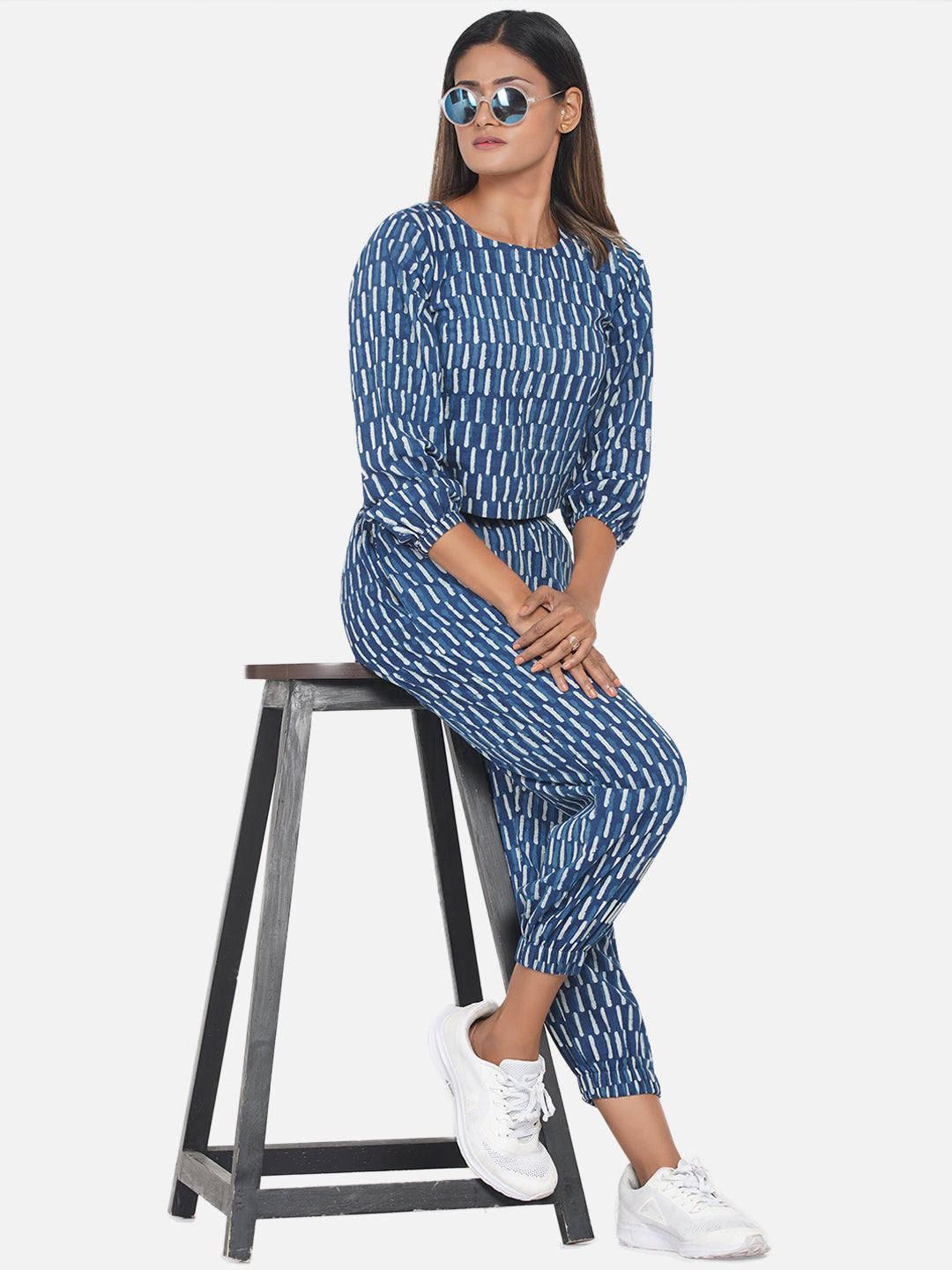 Indigo Crop Top Joggers