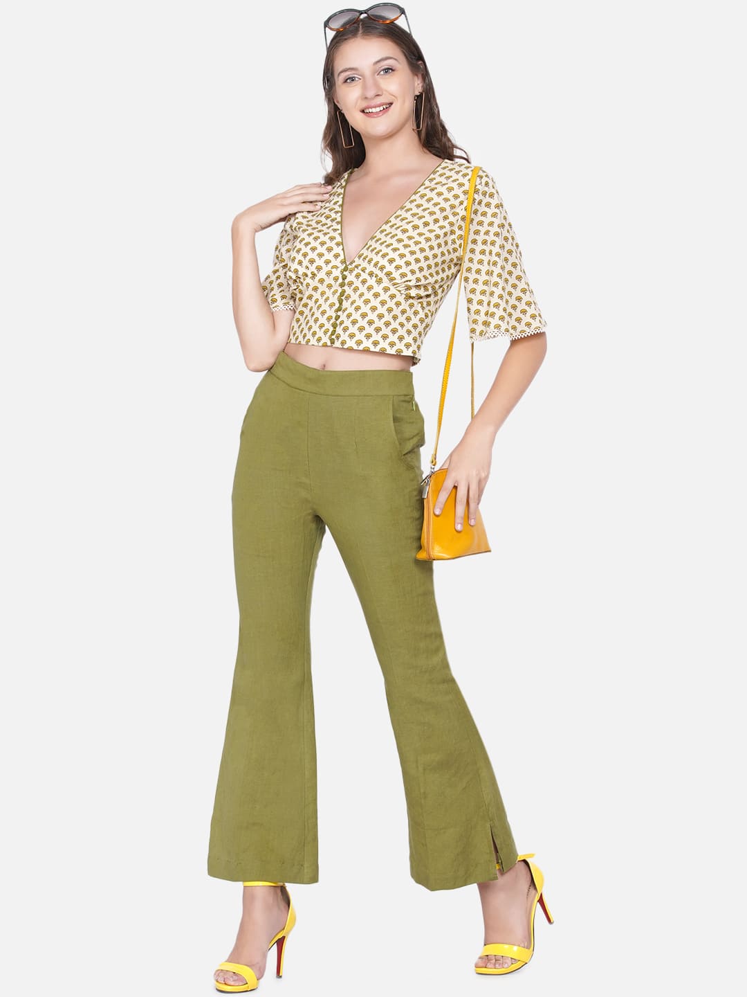 Bagru Olive Co-ord Set