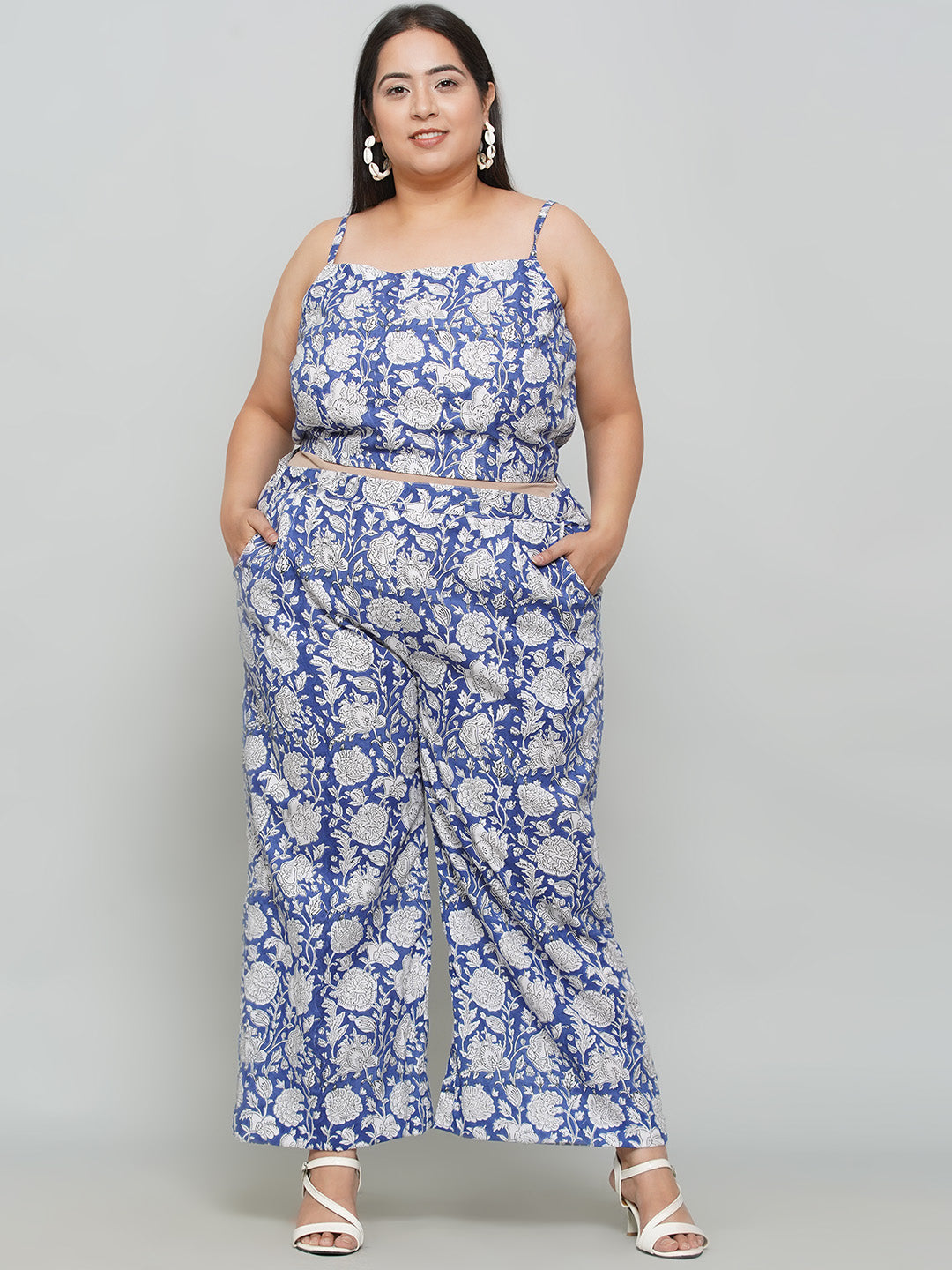 Blue Sanganeri 3 Piece Set