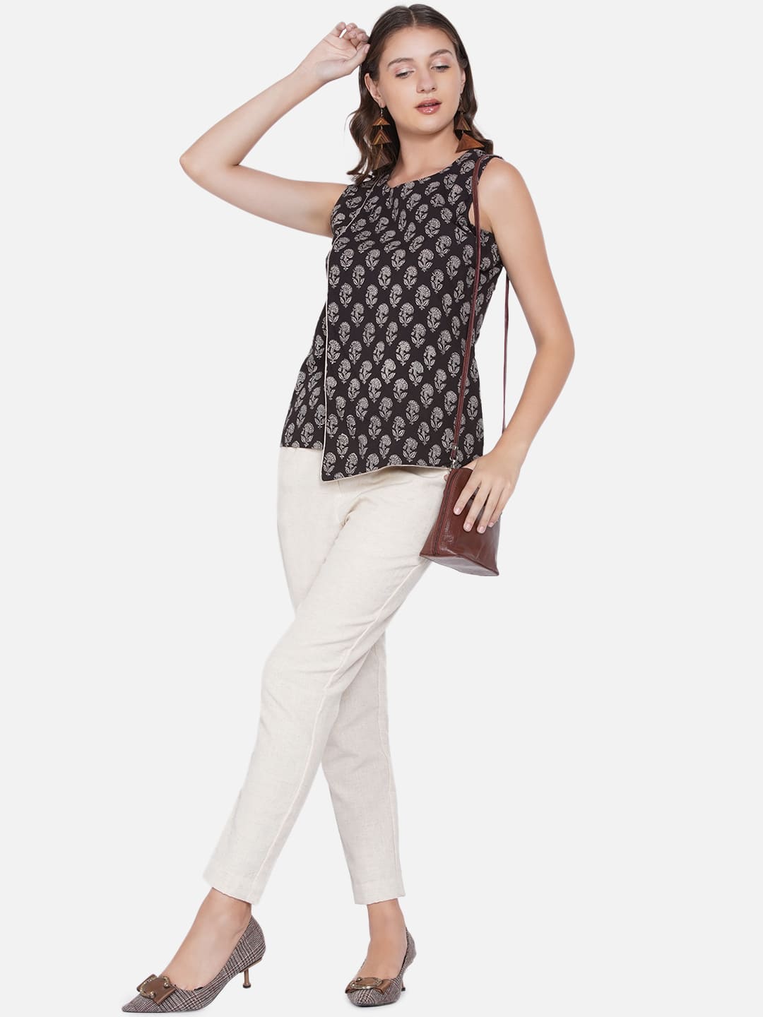 Black and Off White Bagru Co-ord Set