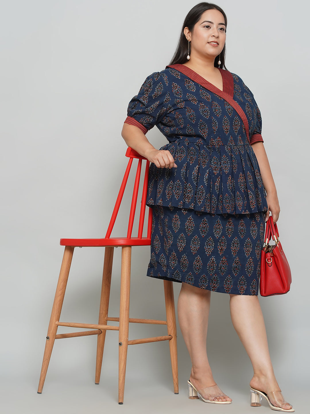 Indigo Ajrakh Skirt & Top