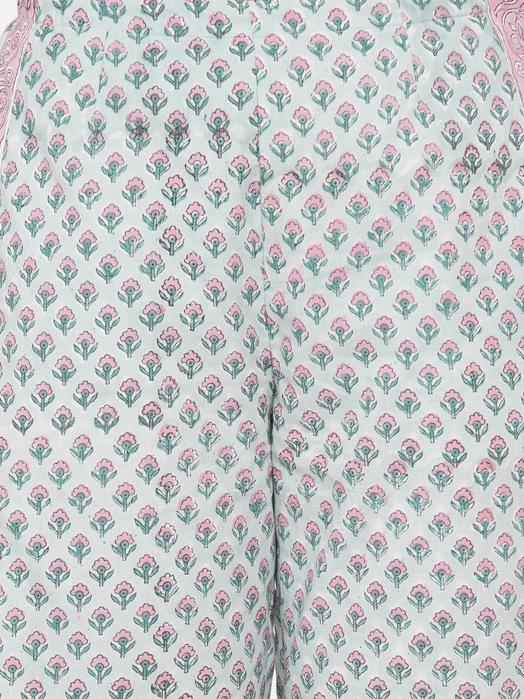 Blue Sanganeri Knot Shirt Joggers