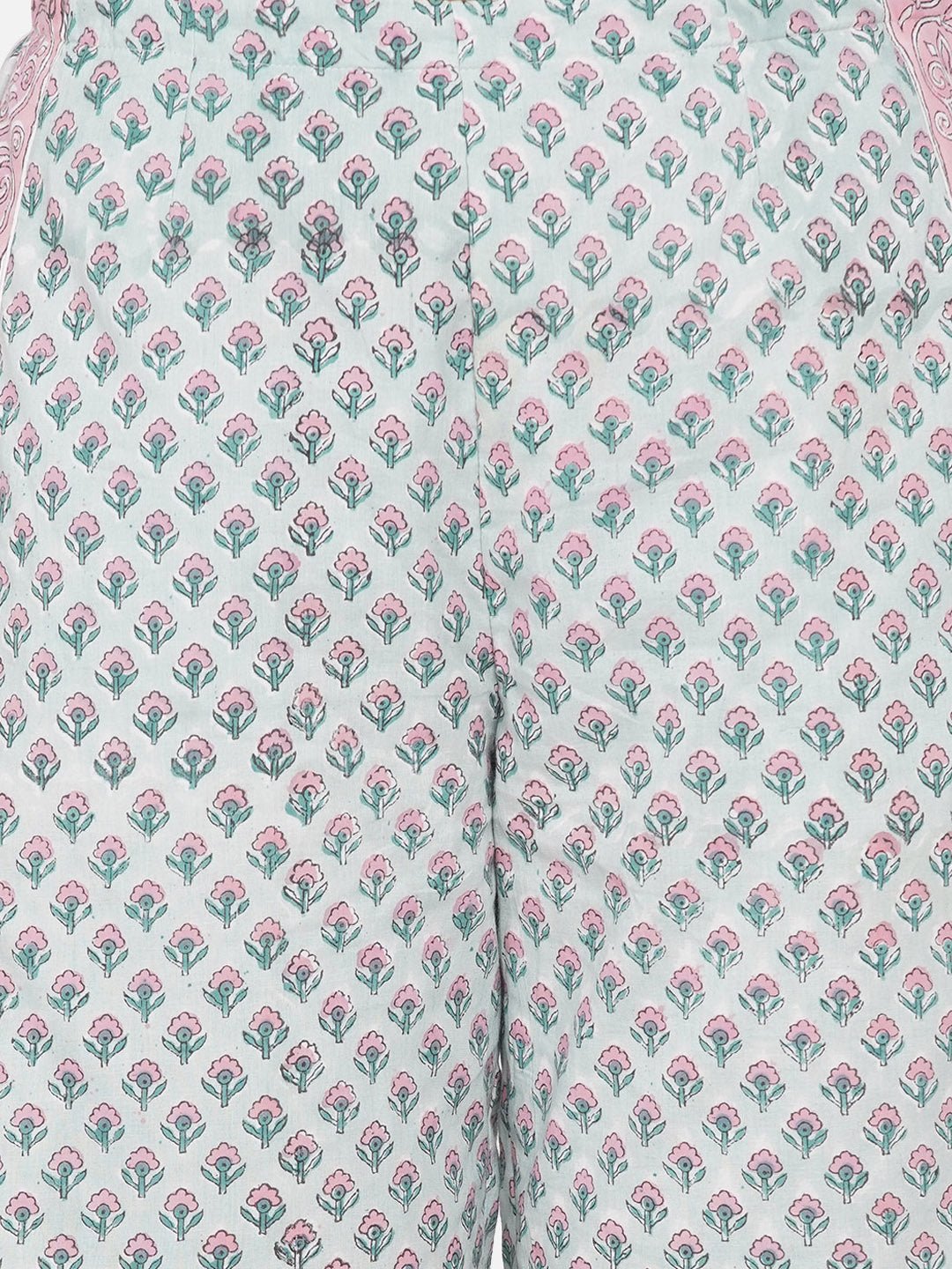 Blue Sanganeri Knot Shirt Joggers -