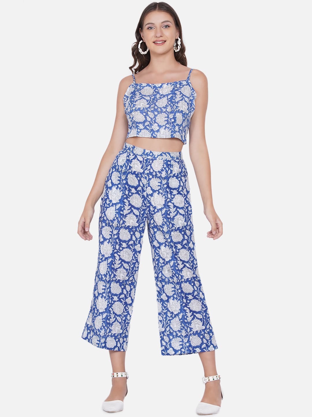 Blue Sanganeri 3 Piece Set