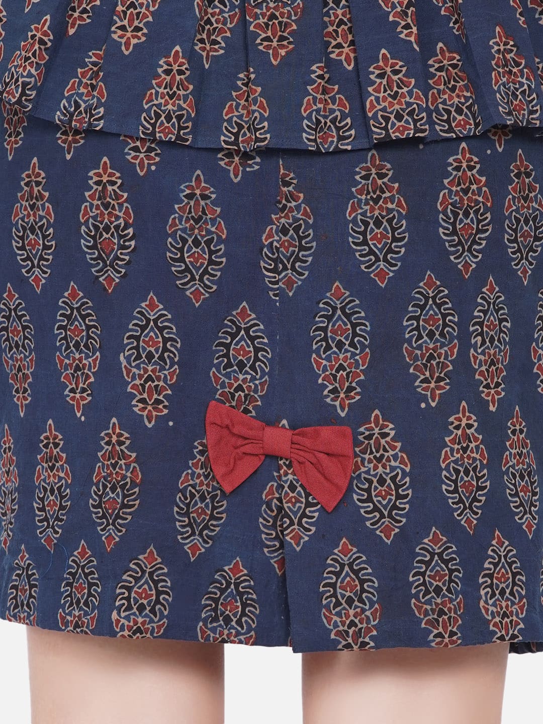 Indigo Ajrakh Skirt & Top