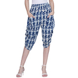 Indigo Dabu Paisley Handblock printed cotton pants