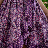 Purple Sanganeri Wrap Dress