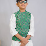 Green Bagru Booti Vest