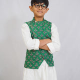 Green Bagru Booti Vest