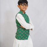 Green Bagru Booti Vest