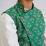 Green Bagru Booti Vest