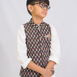 Black Bagru Booti Boys Vest