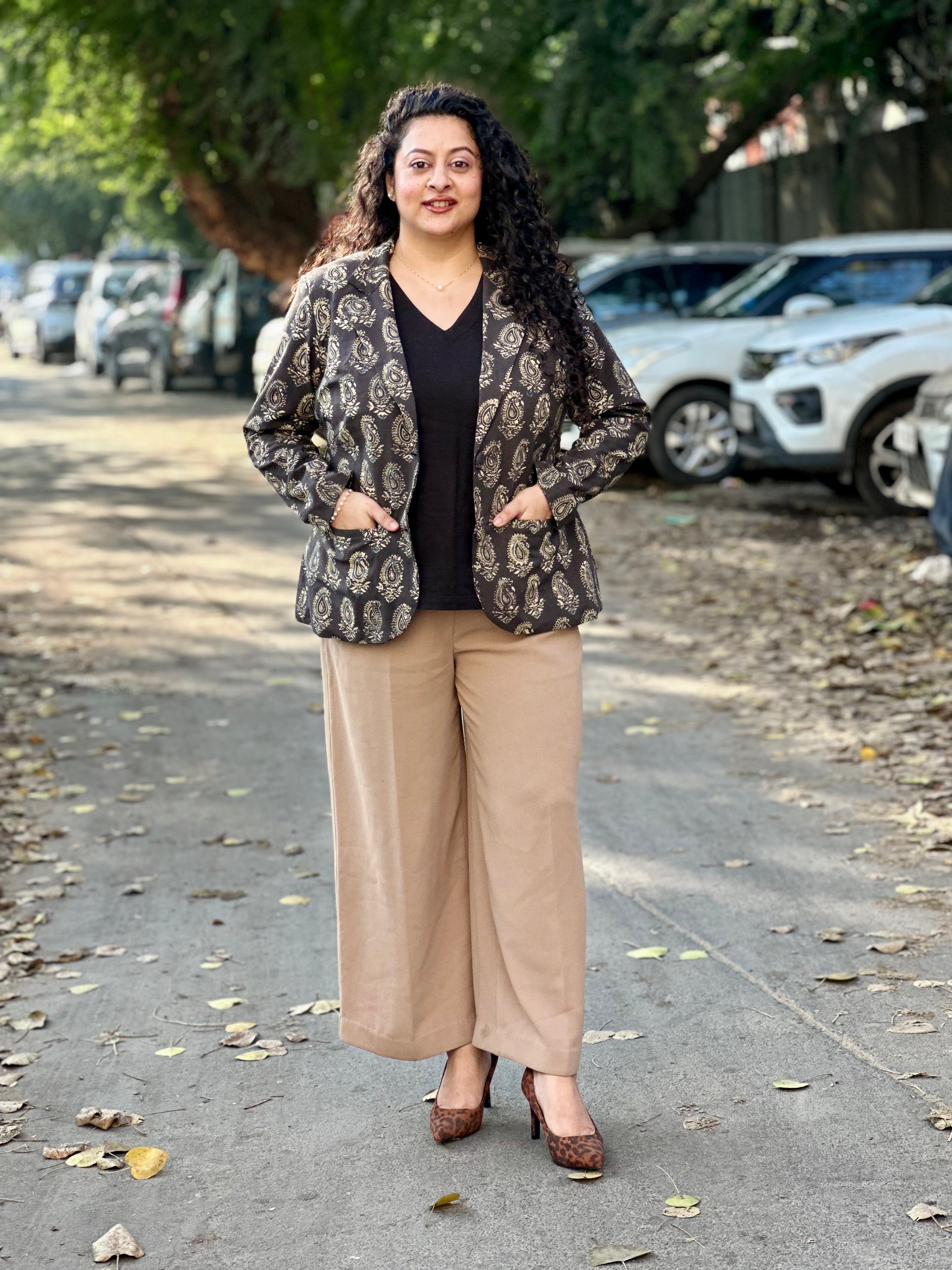 Paisley Power-  Paisley Ajrakh Handblock Print Cotton Blaze