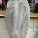 Grey camel bagru handblock print pencil wrap style cotton skirt