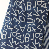 Indigo Dabu Alphabet Overlap Cotton Shorts