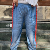 Denim Jogger Pants with Bagru Handblock printed patch