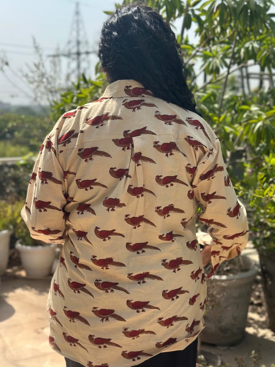 Pankh-Bagru  Hand block  Print cotton shirt