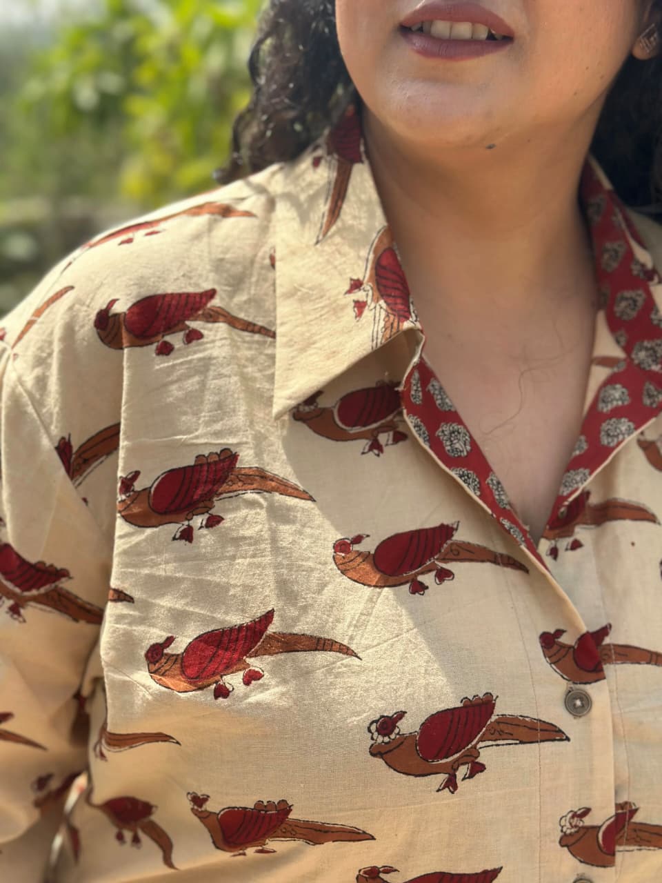Pankh-Bagru  Hand block  Print cotton shirt