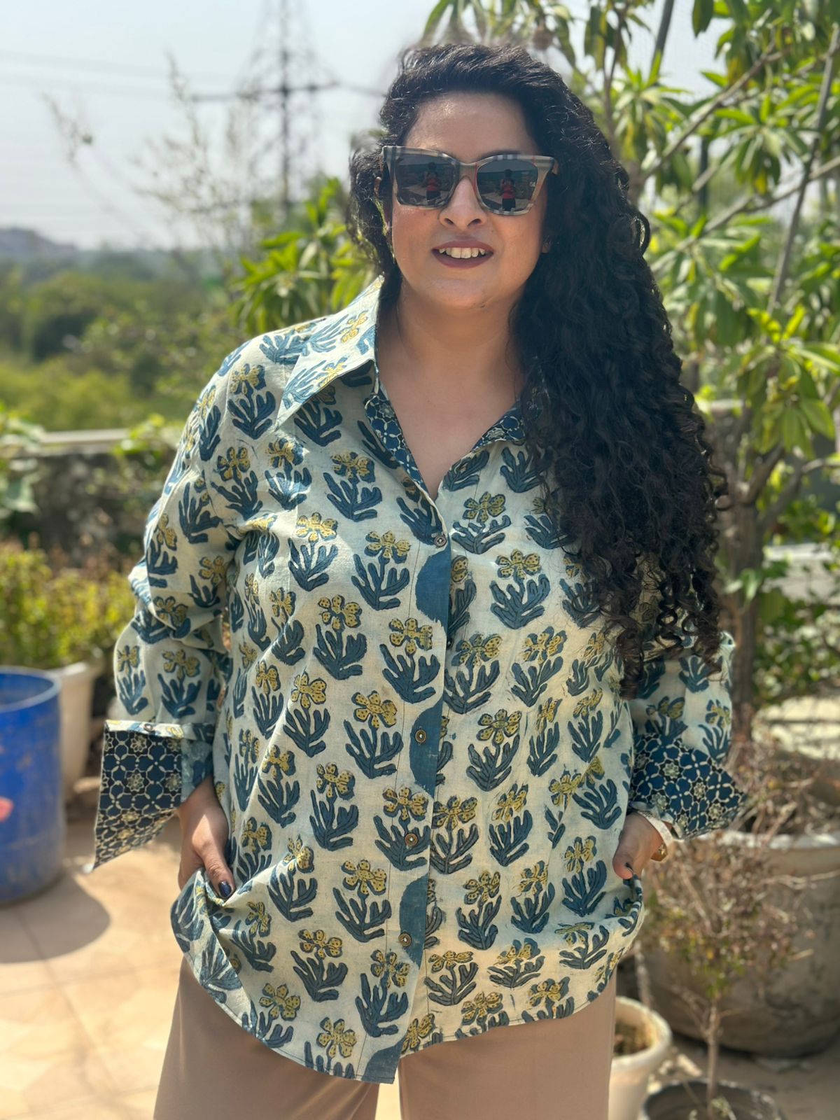 Mehfil- Vanaspati bagru handblock print shirt