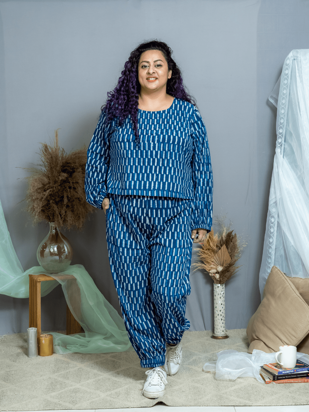 Indigo Crop Top Joggers