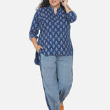 Indigo Dabu High-Low Joggers