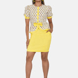 Yellow Sanganeri Skirt Top