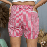 Pink Dabu Stripes Shorts