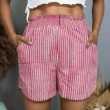 Pink Dabu Stripes Shorts