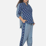 Indigo Dabu High-Low Joggers