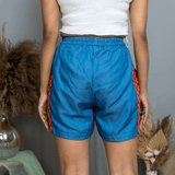 Denim Shorts with Red Bagru Border