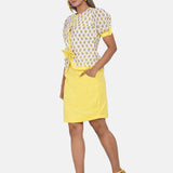 Yellow Sanganeri Skirt Top