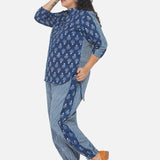 Indigo Dabu High-Low Joggers