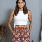 Red Bagru Kalamkari Shorts