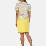 Yellow Sanganeri Skirt Top