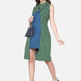 Green Bagru Handblock Printed 2 Piece Cotton Dress Set