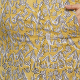 Mustard Grey Sanganeri Skirt Top