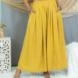 Mustard kalamkari crop top palazzo set
