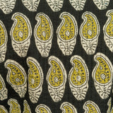 Black Olive Bagru Handblock Printed Reversible Quilted Coat