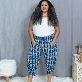 Indigo Dabu Paisley Handblock printed cotton pants