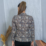 Black Kalamkari Handblock Printed Cotton Blazer